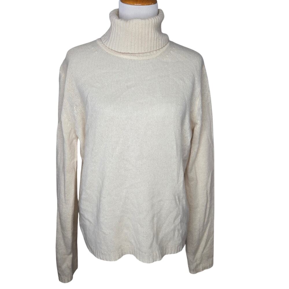 Cashmere Turtleneck Sweater Ivory Isaac Mizrahi for Target Size XL Cream